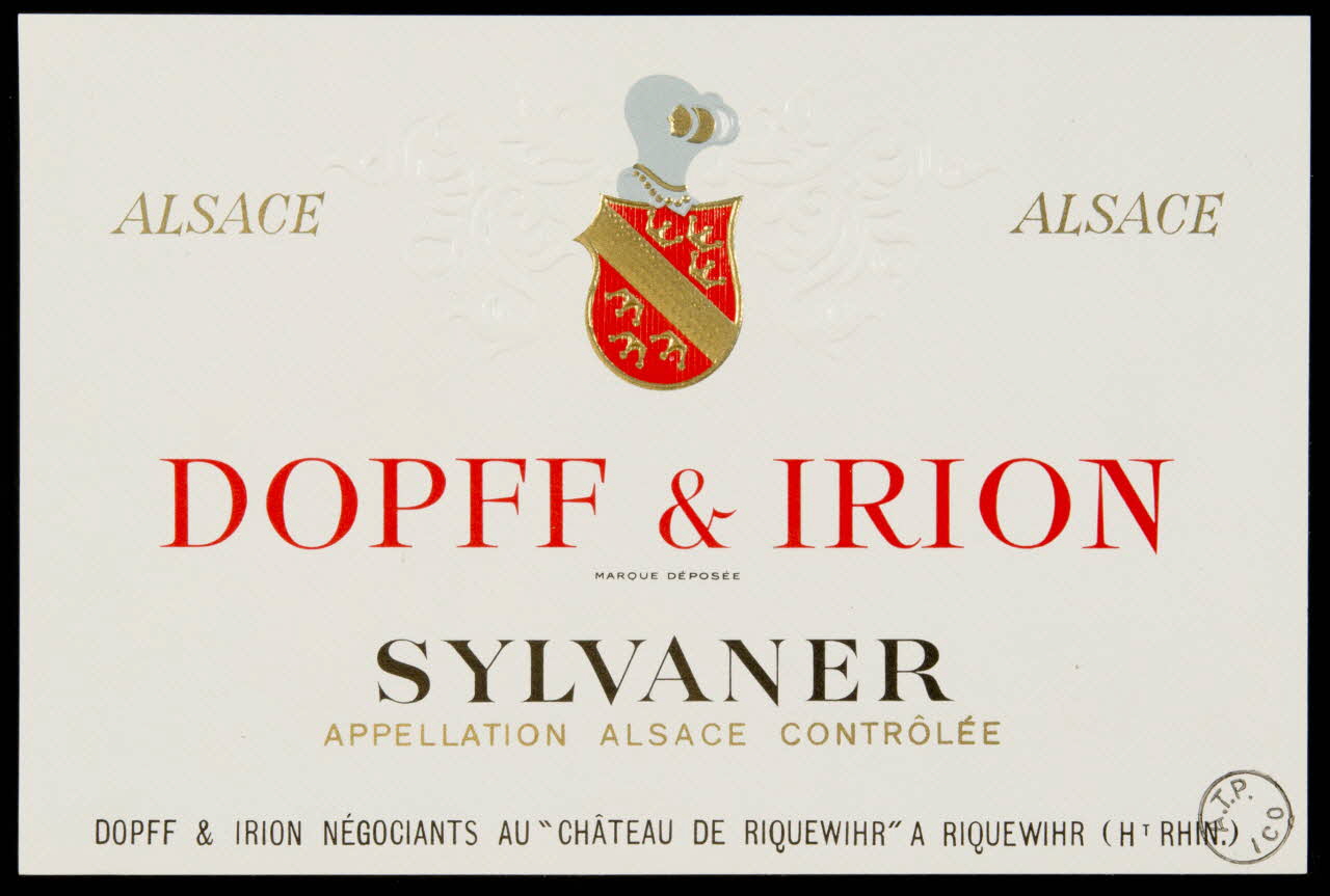 estampe ALSACE  ALSACE  DOPFF & IRION  SYLVANER 1971.14.102 Photo