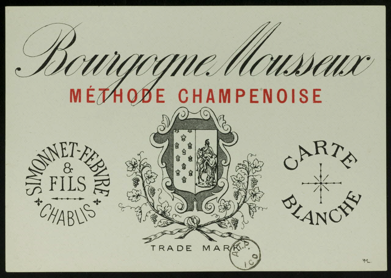 estampe Bourgogne Mousseux  METHODE CHAMPENOISE 1971.14.12 Photo