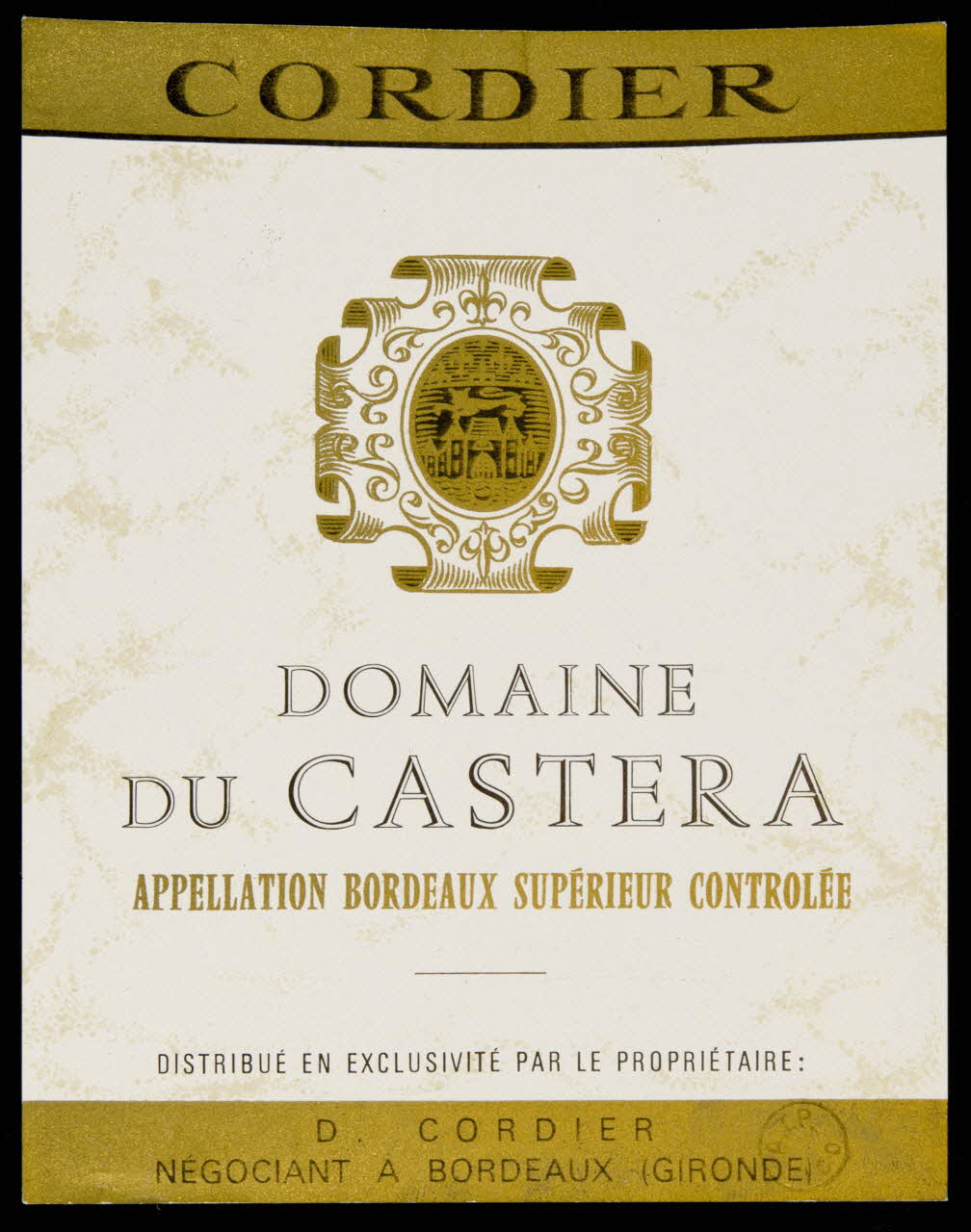 estampe CORDIER  DOMAINE  DU CASTERA 1971.14.122 Photo