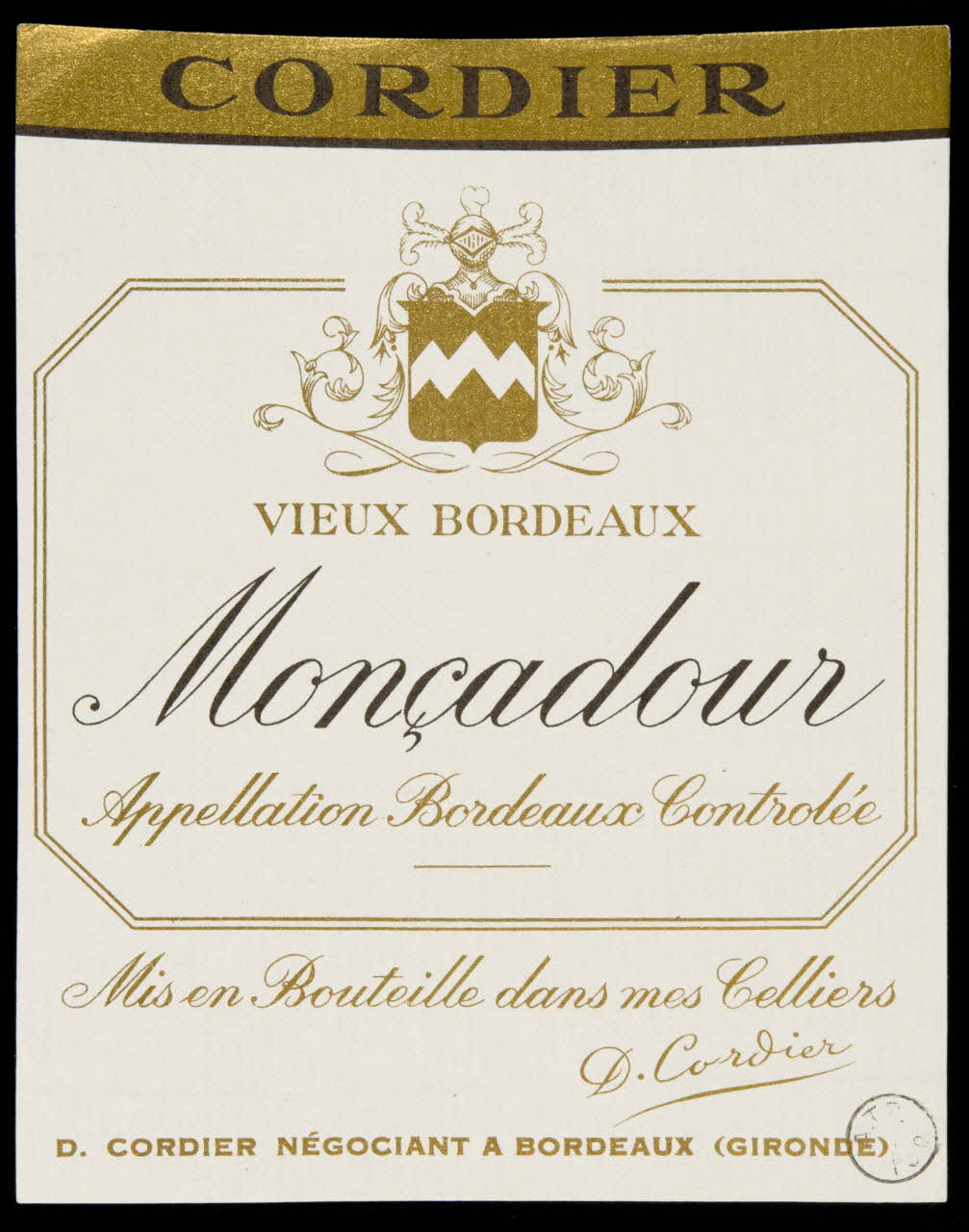 estampe CORDIER  VIEUX BORDEAUX  Monçadour 1971.14.123 Photo