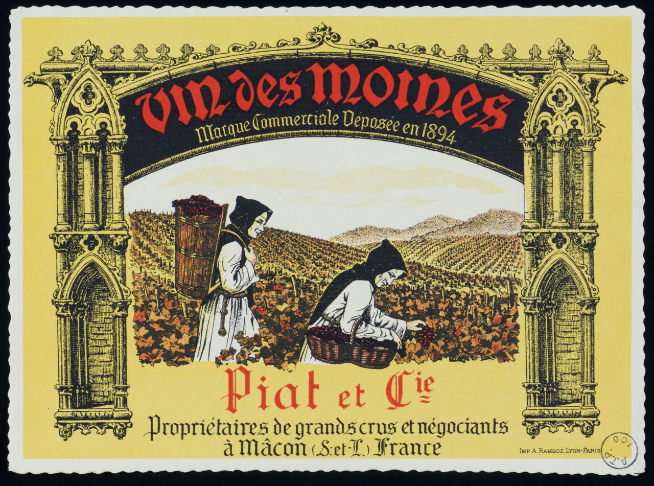 estampe vin des moines  Piat et Cie 1971.14.208 Photo