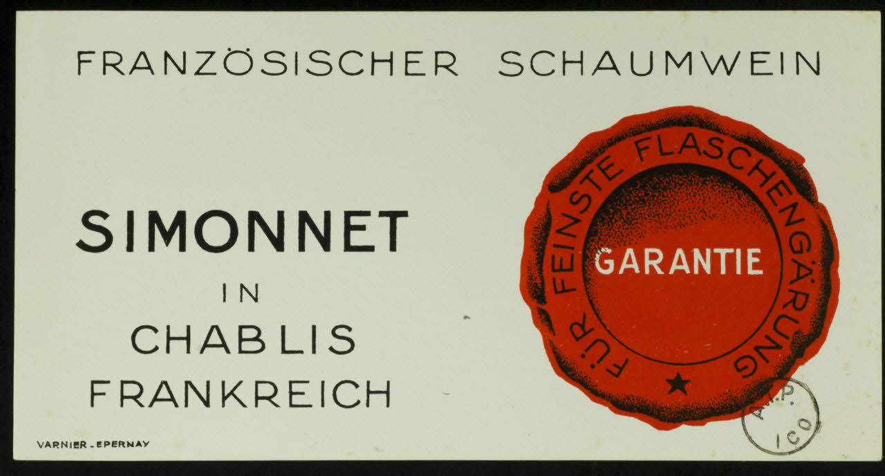 estampe SIMONNET  IN  CHABLIS  FRANKREICH 1971.14.32 Photo