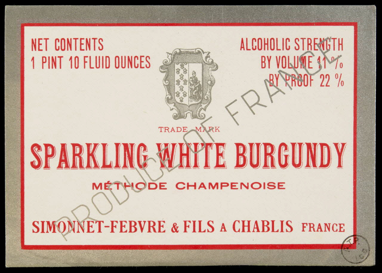 estampe SPARKLING WHITE BURGUNDY 1971.14.6 Photo