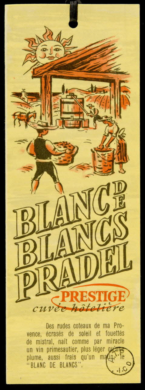 estampe BLANC  DE  BLANCS  PRADEL 1971.14.99 Photo