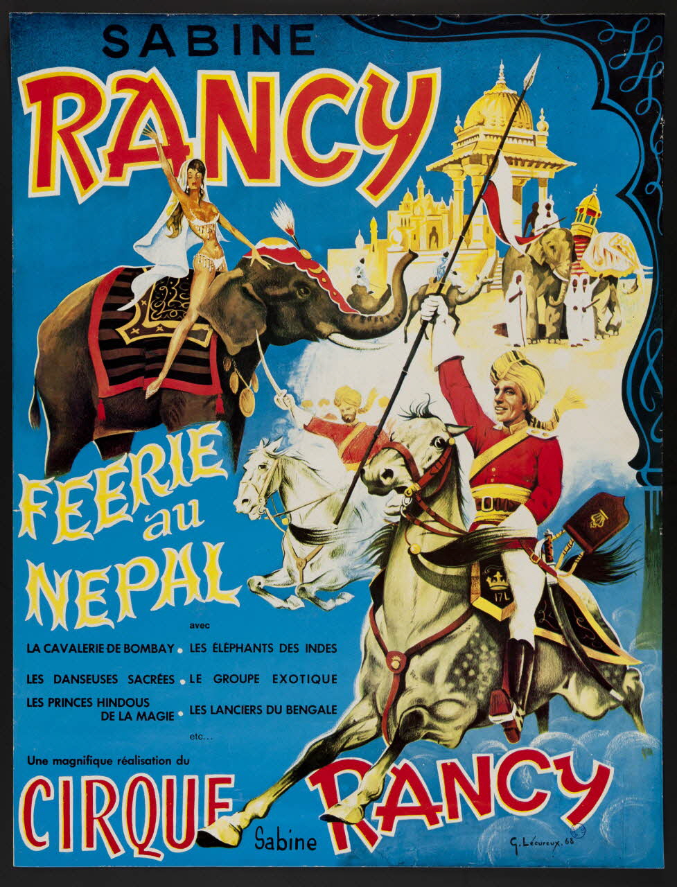 estampe SABINE RANCY  FEERIE  au  NEPAL  CIRQUE Sabine RANCY 1971.16.13 Photo