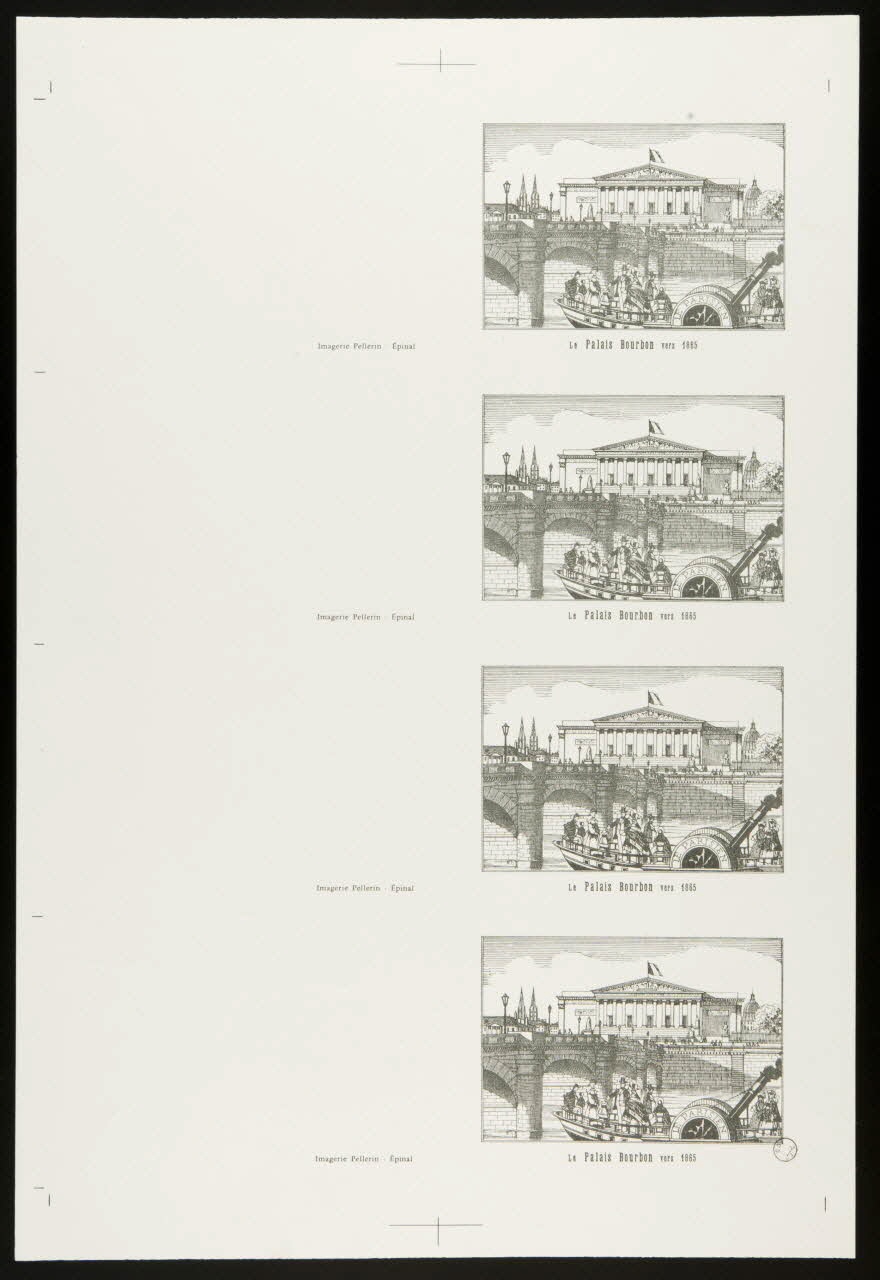 estampe Vignettes "Palais Bourbon", étape de fabrication 1971.18.34 Photo