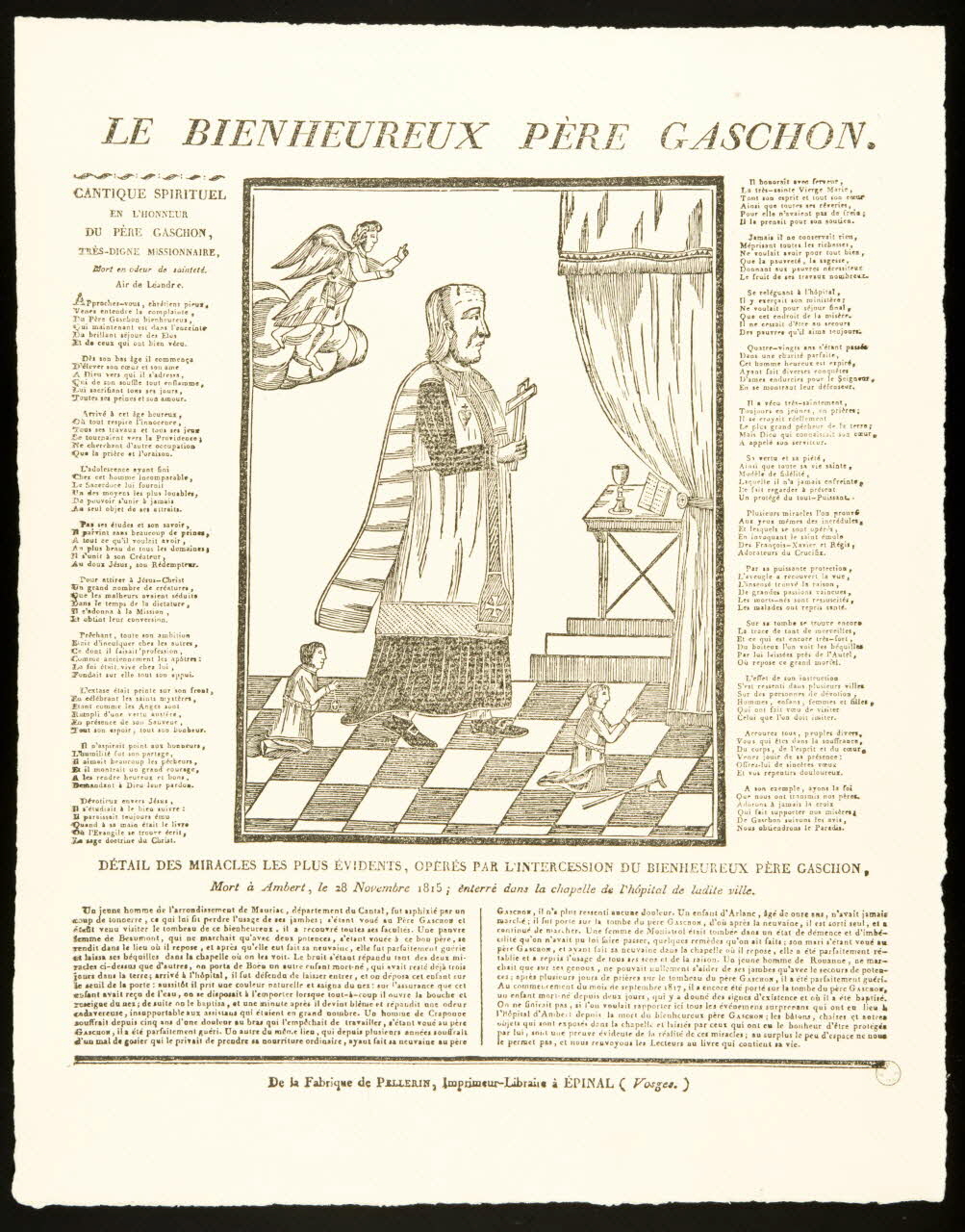 estampe LE BIENHEUREUX PERE GASCHON. 1971.2.13 Photo