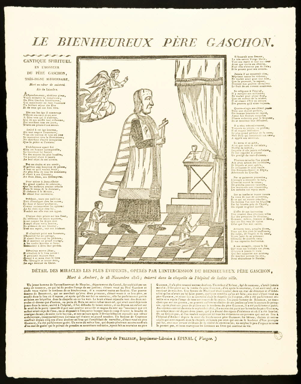 estampe LE BIENHEUREUX PERE GASCHON. 1971.2.14 Photo