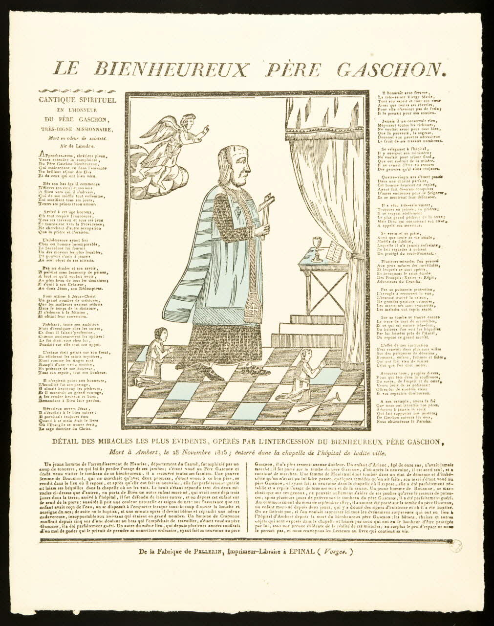 estampe LE BIENHEUREUX PERE GASCHON. 1971.2.15 Photo