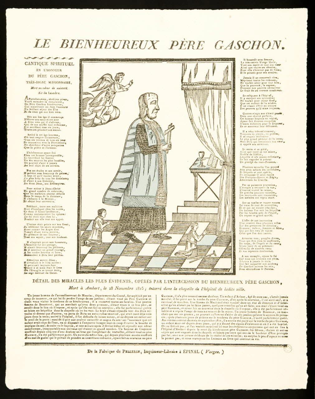 estampe LE BIENHEUREUX PERE GASCHON. 1971.2.16 Photo