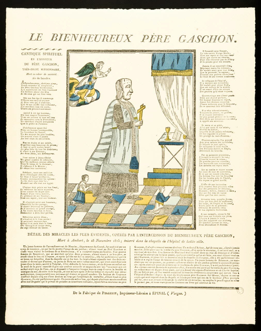 estampe LE BIENHEUREUX PERE GASCHON. 1971.2.19 Photo