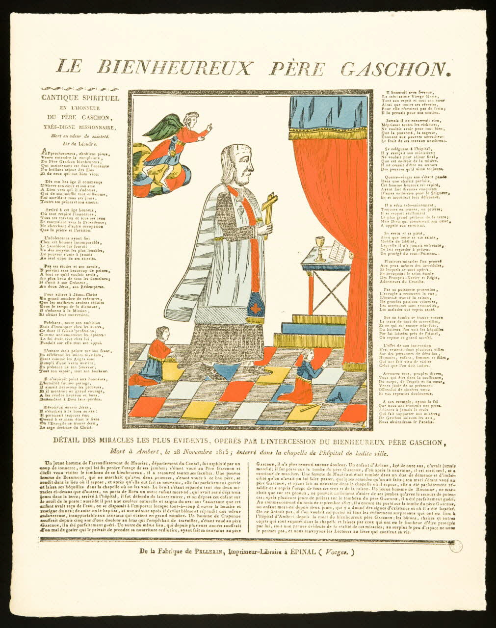 estampe LE BIENHEUREUX PERE GASCHON. 1971.2.21 Photo