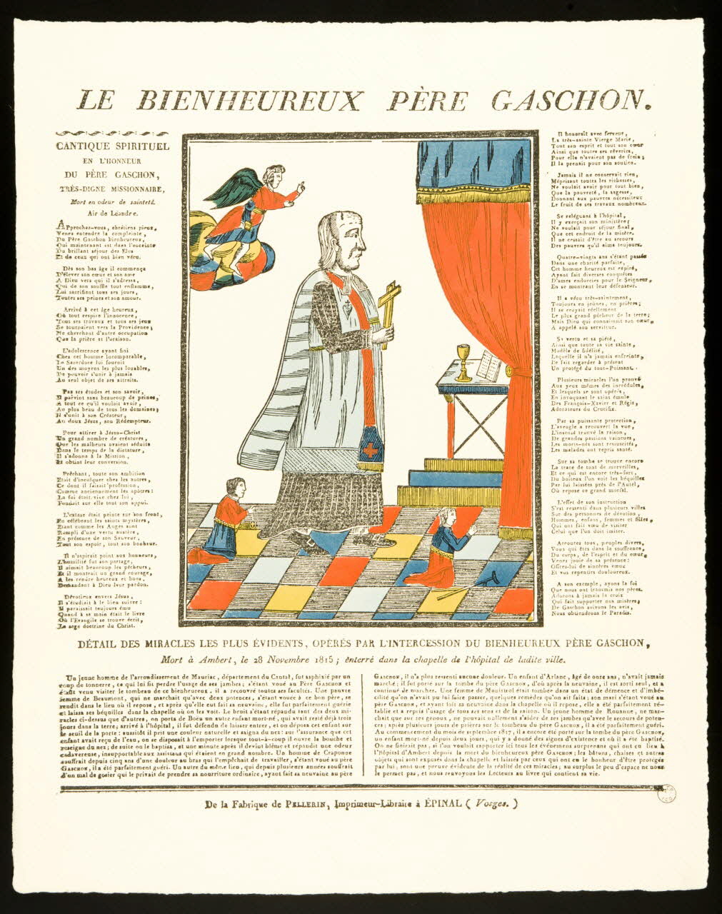 estampe LE BIENHEUREUX PERE GASCHON. 1971.2.22 Photo
