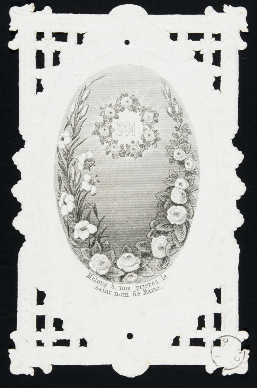 estampe Mêlons à nos prières le  saint nom de Marie. 1971.24.15 Photo