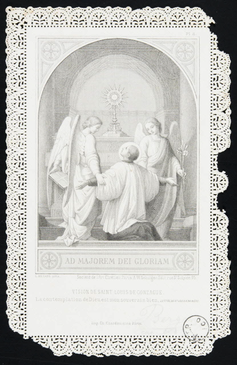 estampe VISION DE SAINT LOUIS DE GONZAGUE. 1971.24.40 Photo