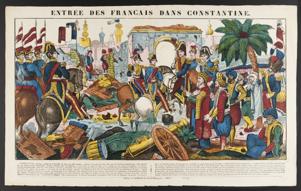 Adrien N. Dembour estampe ENTREE DES FRANÇAIS DANS CONSTANTINE. Metz 1837-1840 1971.28.17 Photo
