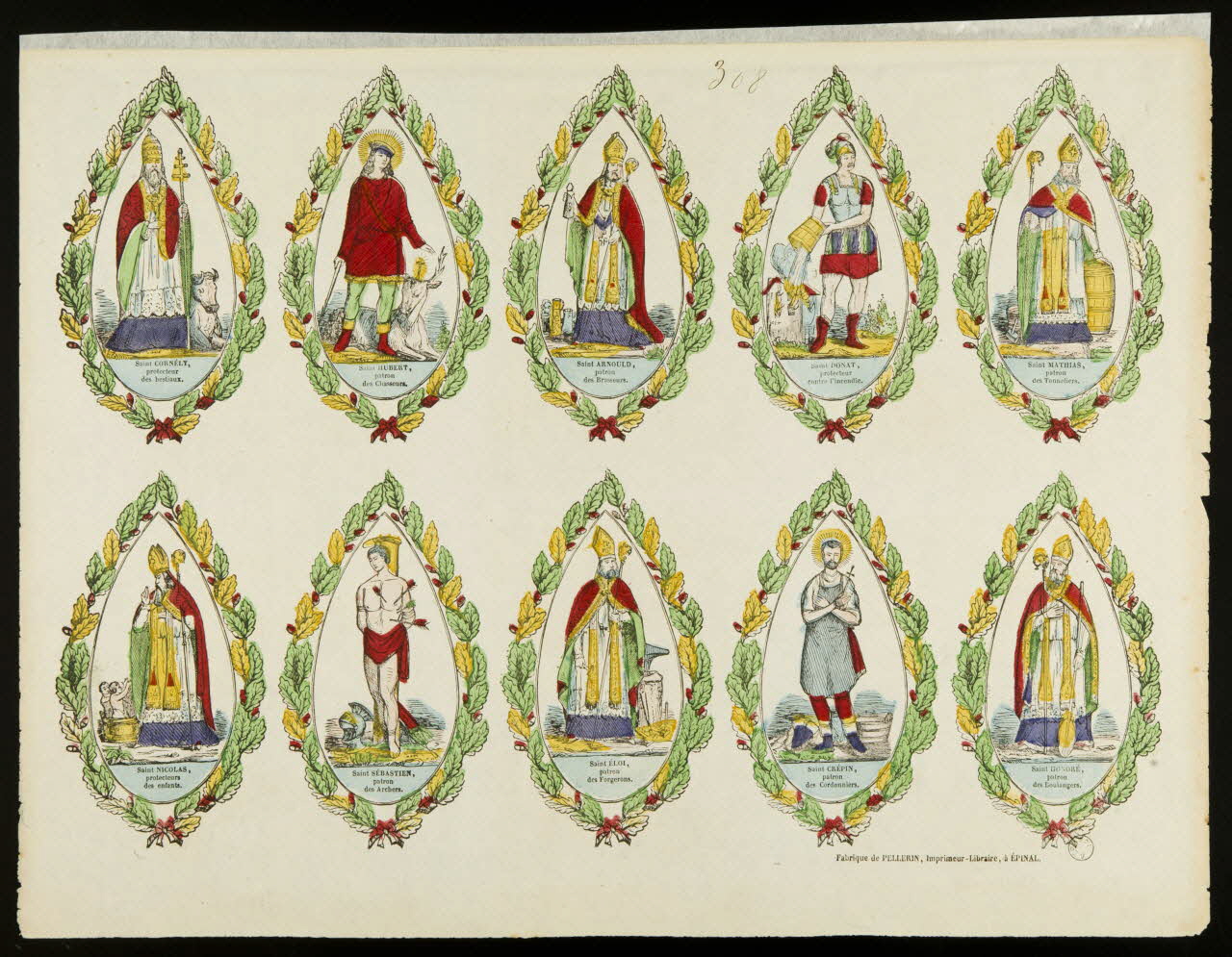 estampe Planche de saints 1971.28.19 Photo