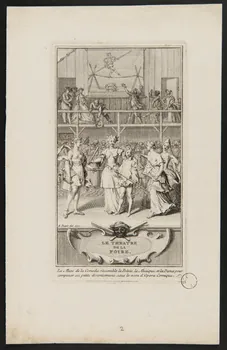estampe LE THEATRE  DE LA  FOIRE. 1730 1971.29.13 Photo