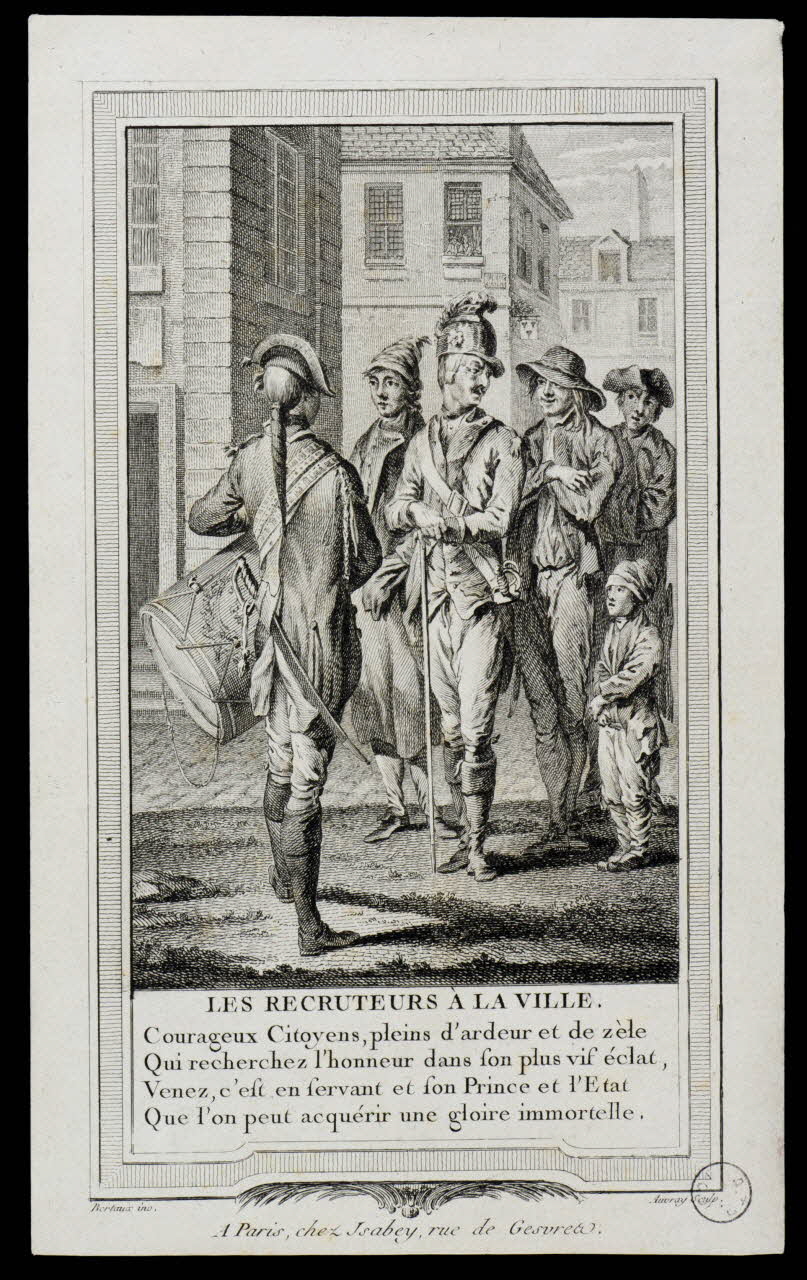 estampe LES RECRUTEURS A LA VILLE. 1971.29.21 Photo