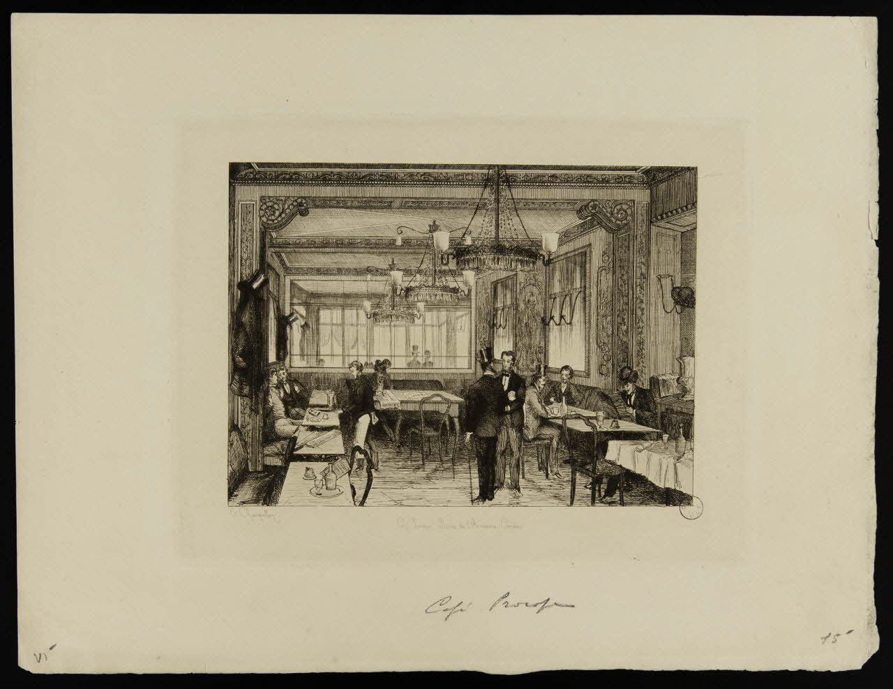 estampe Café Procope Rue de l'Ancienne Comédie. 1971.29.3 Photo