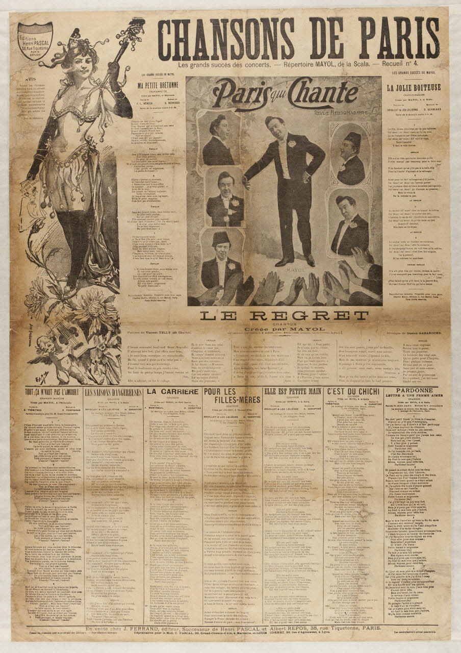 estampe CHANSONS DE PARIS 1971.33.6 Photo