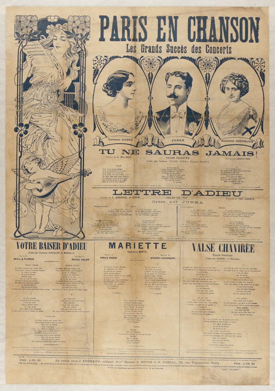 estampe PARIS EN CHANSON  Les Grands Succès des Concerts 1971.33.7 Photo