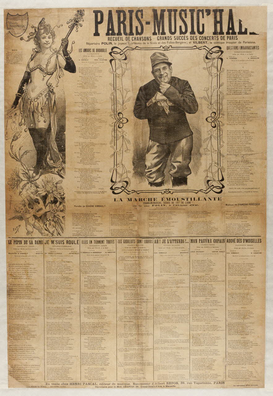 estampe PARIS-MUSIC'HALL  RECUEIL DE CHANSONS-GRANDS SUCCES DES CONCERTS DE PARIS 1971.33.9 Photo