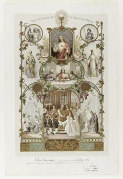 image pieuse Souvenir de baptême et de communion 1971.35.1 Photo