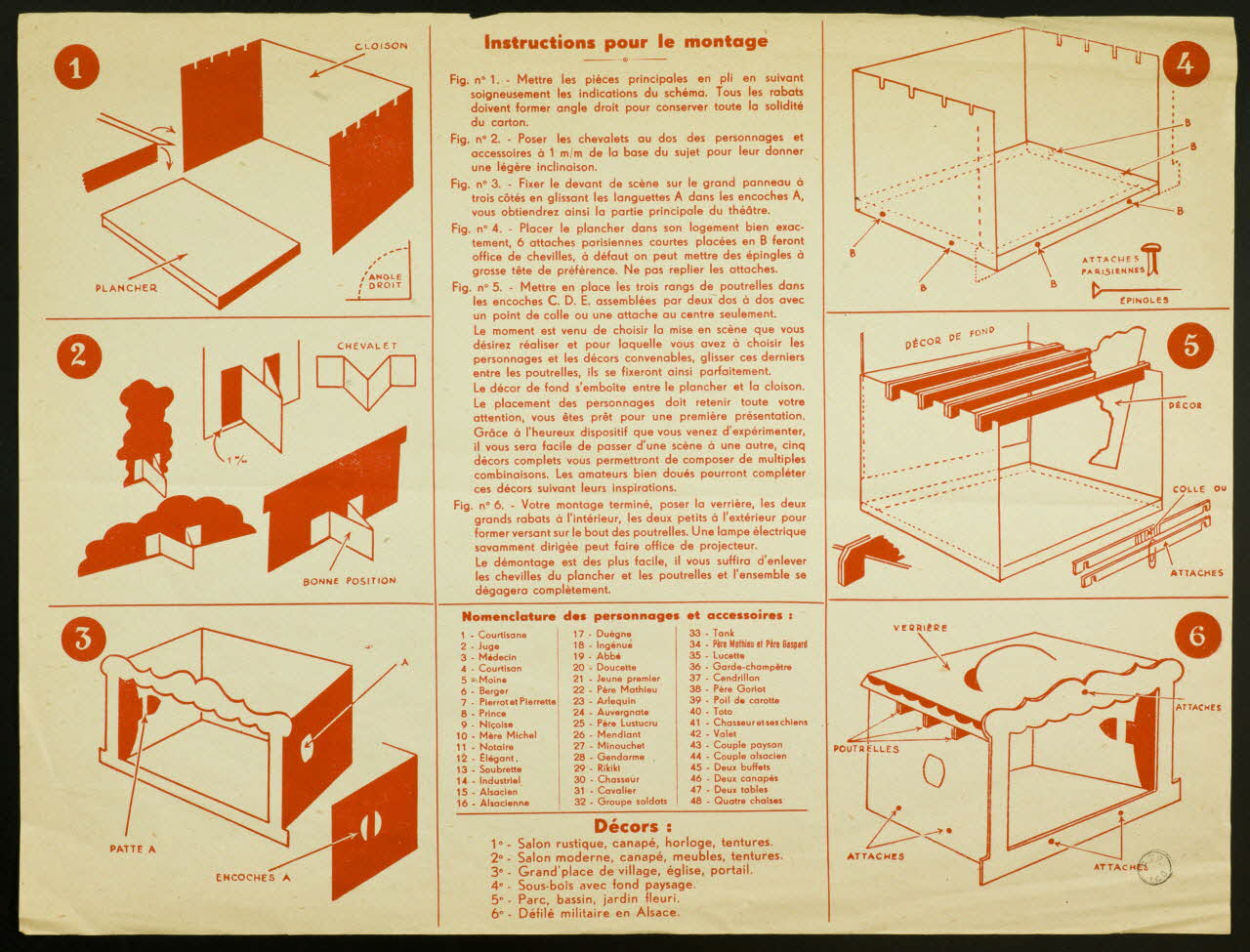 estampe Instructions pour le montage 1971.41.90.3 Photo
