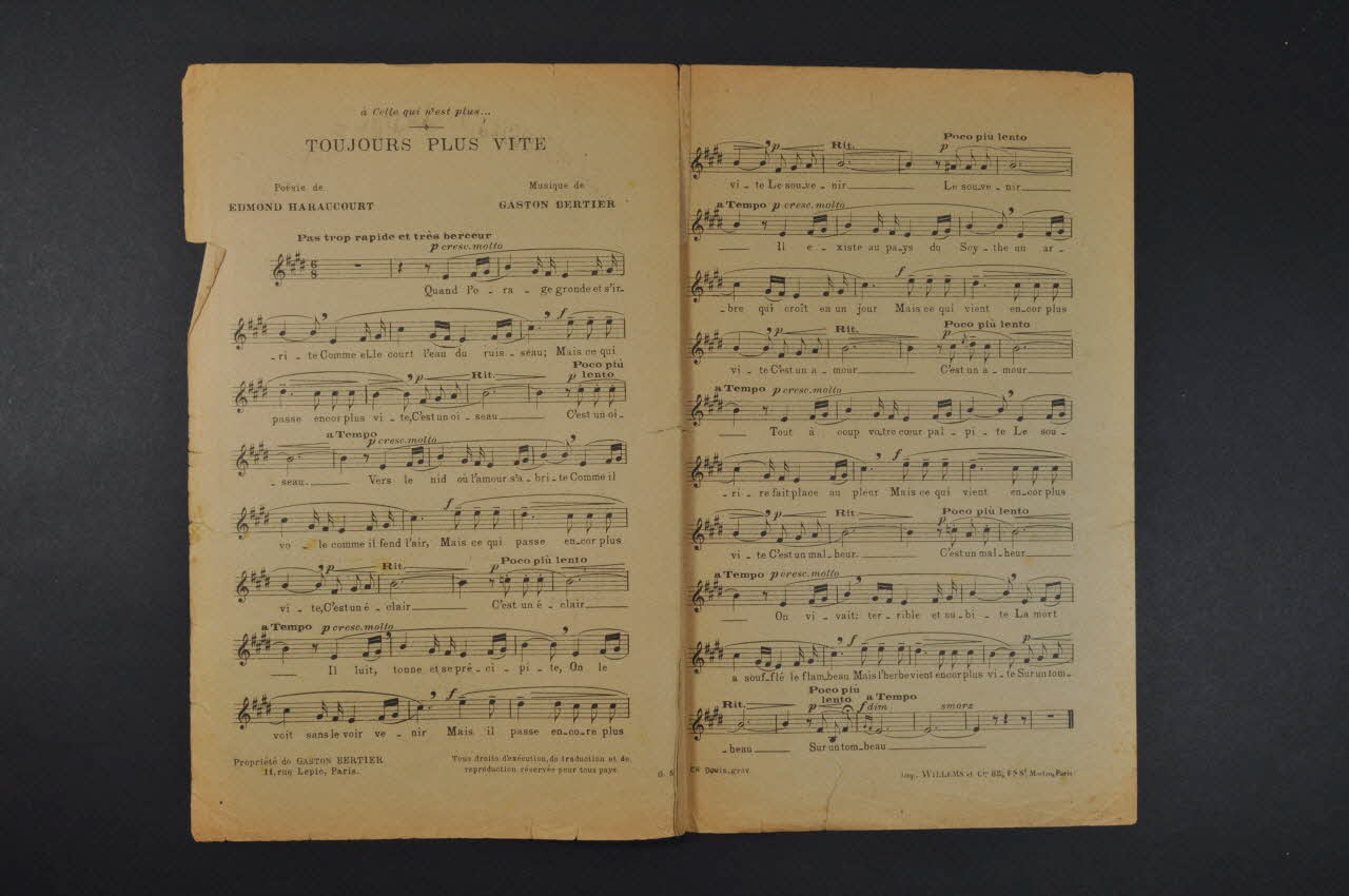 chanson petit format 1966.199.85 Photo Mucem