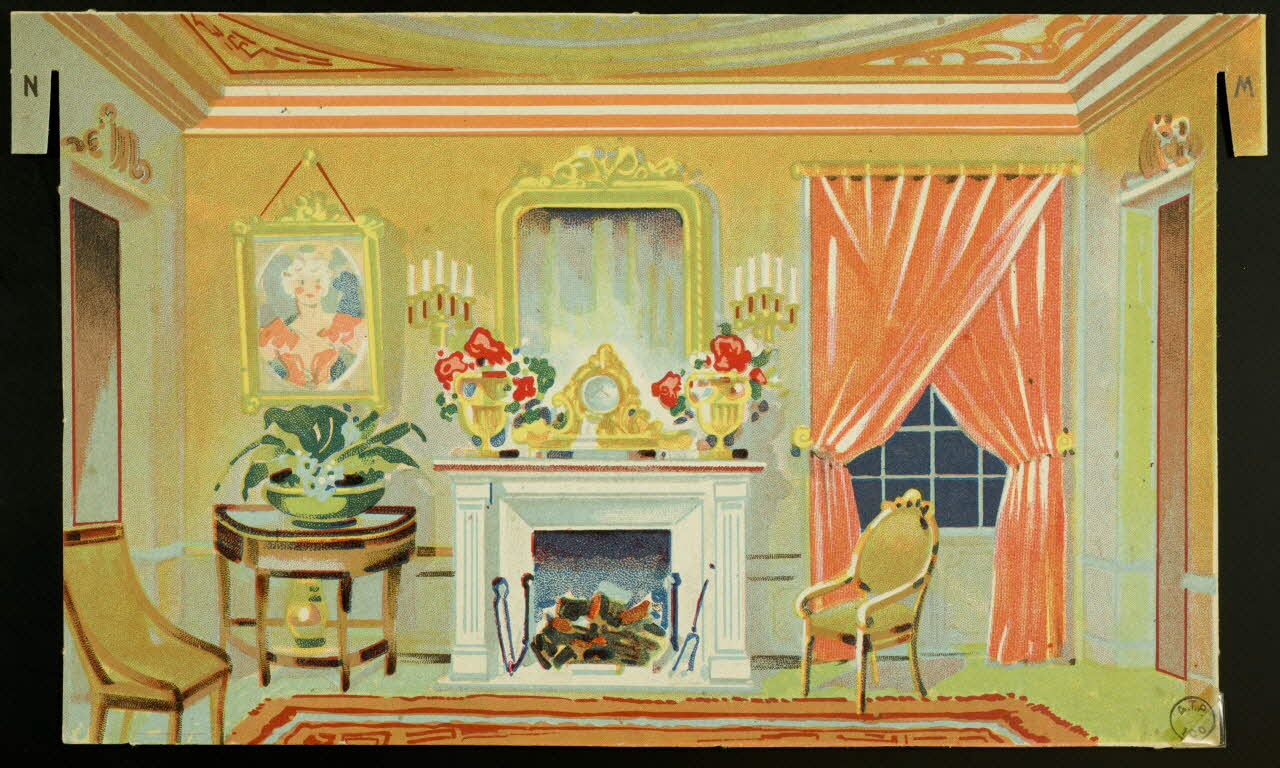 Décor de théâtre Planche de décor : salon 1971.41.91.8 Photo