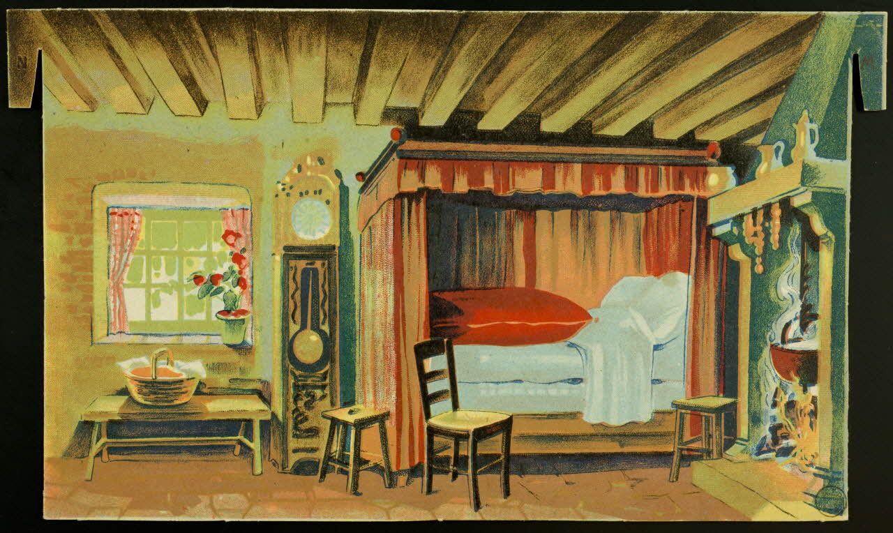 Décor de théâtre Planche de décor : chambre à coucher 1971.41.91.9 Photo