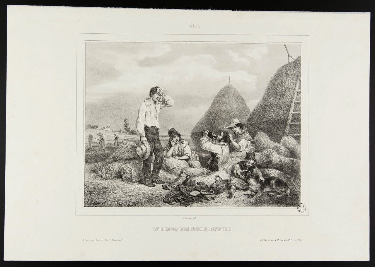 estampe LE REPOS DES MOISSONNEURS. 1971.54.15 Photo