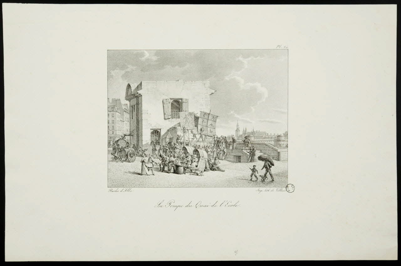 estampe La Pompe du Quai de l'Ecole. 1971.54.16 Photo