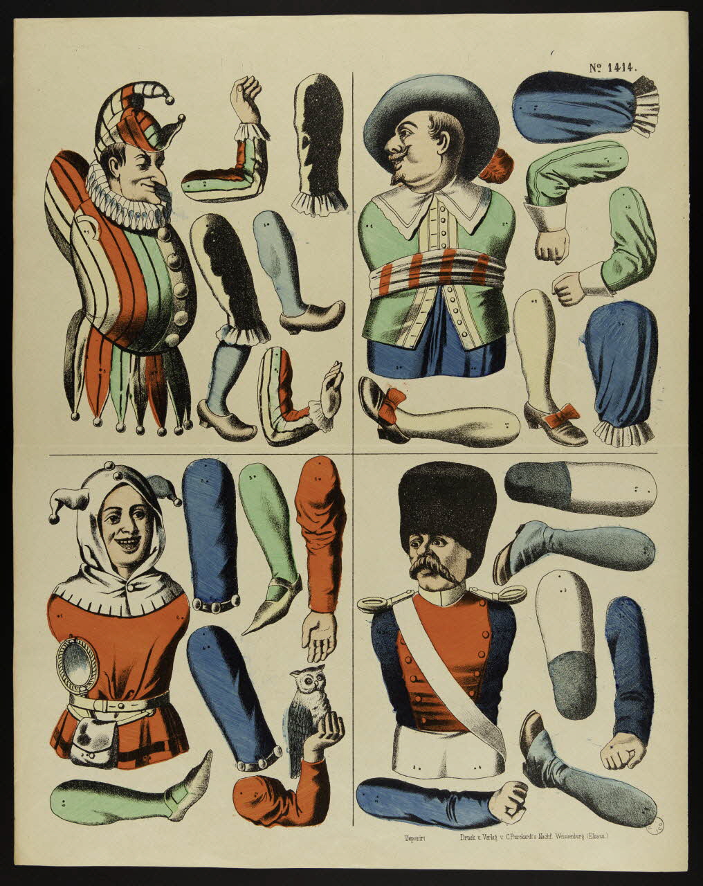 estampe Personnages à assembler. 1971.59.24 Photo