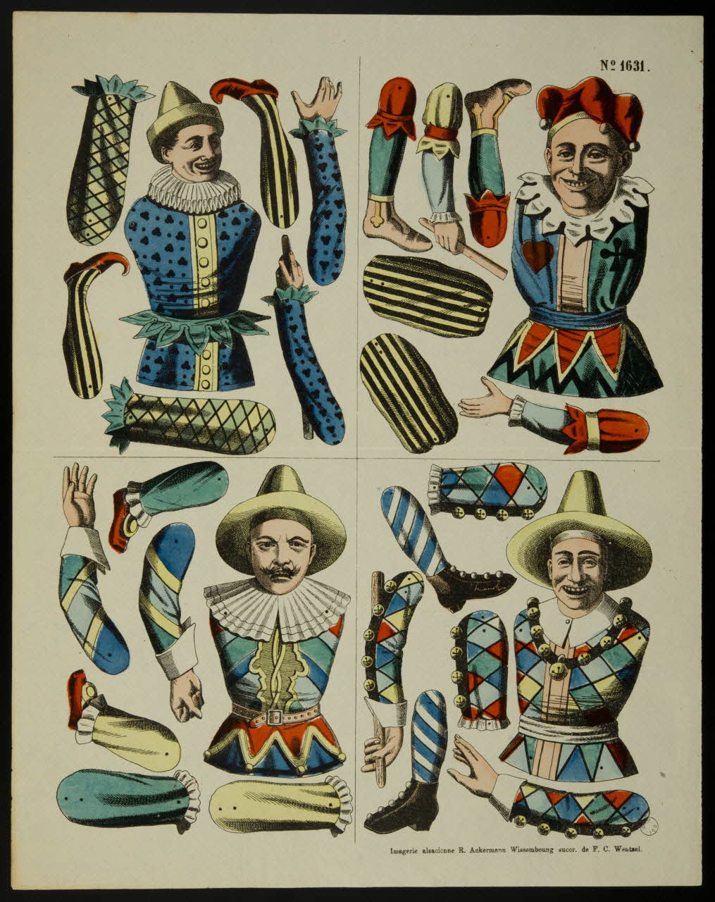 estampe Pantins à découper 1971.59.31 Photo