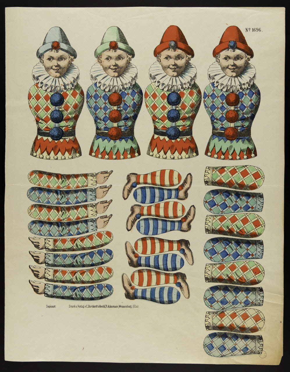 estampe Arlequin à assembler. 1971.59.36 Photo