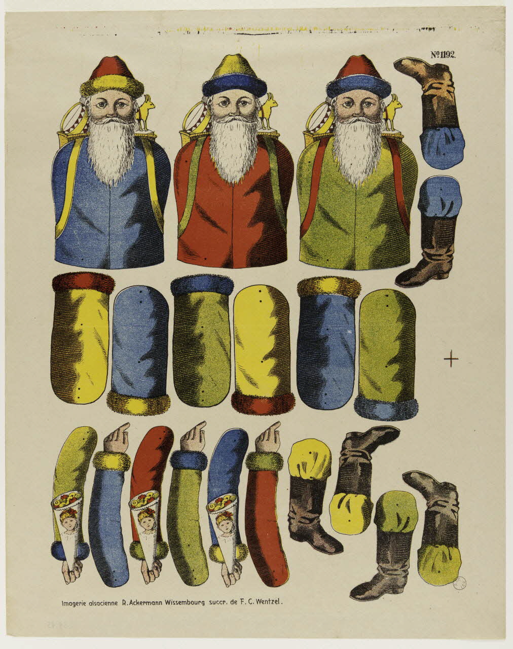 estampe Père noël à découper 1971.59.45 Photo Mucem