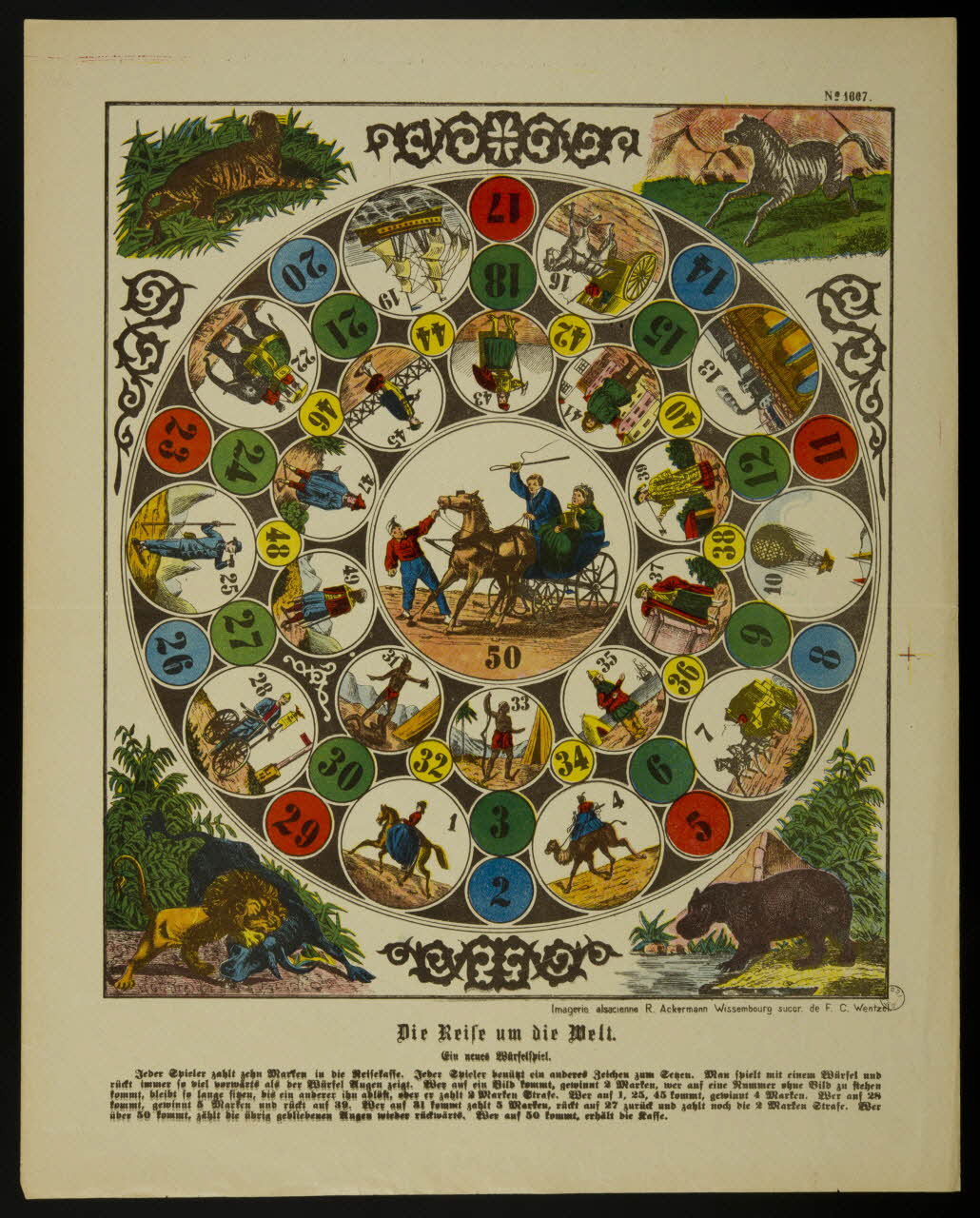 jeu de l'oie Die Reise um die Welt. 1971.59.70 Photo