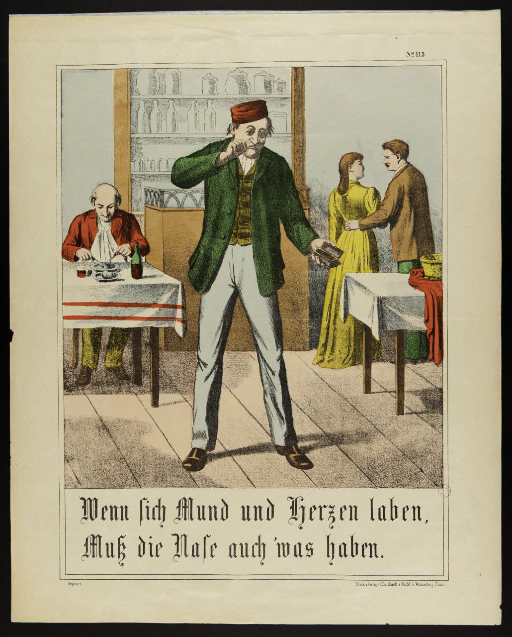 estampe Denn sich Mund und Herzen laben, Muss die Nase auch was haben. 1971.59.73 Photo