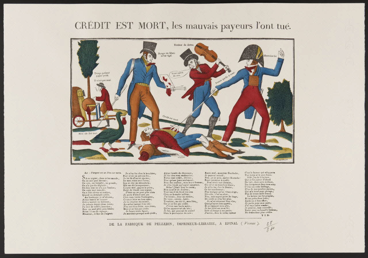 estampe CREDIT EST MORT, Les mauvais payeurs l'ont tué. 1971.62.10.2 Photo