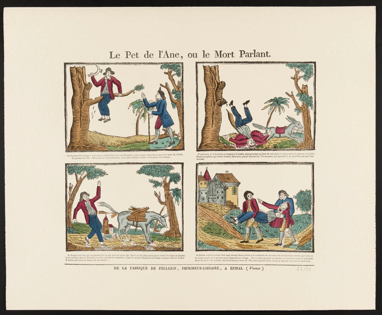 Pellerin estampe Le Pet de l'Ane, ou le Mort Parlant. Lorraine, France 1971 1971.62.11.5 Photo