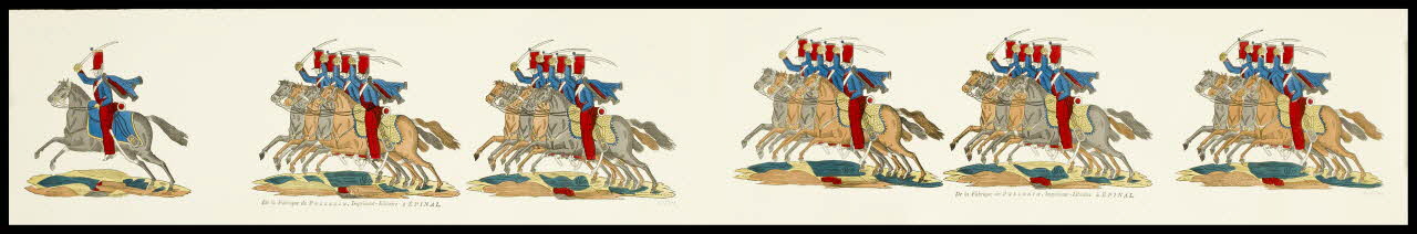 Pellerin affiche Frise de soldats à cheval Lorraine, France 1971 1971.62.2.1 Photo