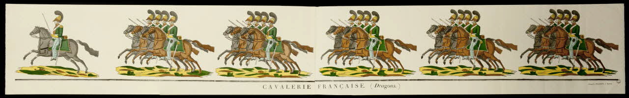 Pellerin affiche CAVALERIE FRANCAISE. (Dragons.) Lorraine, France 1971 1971.62.3 Photo