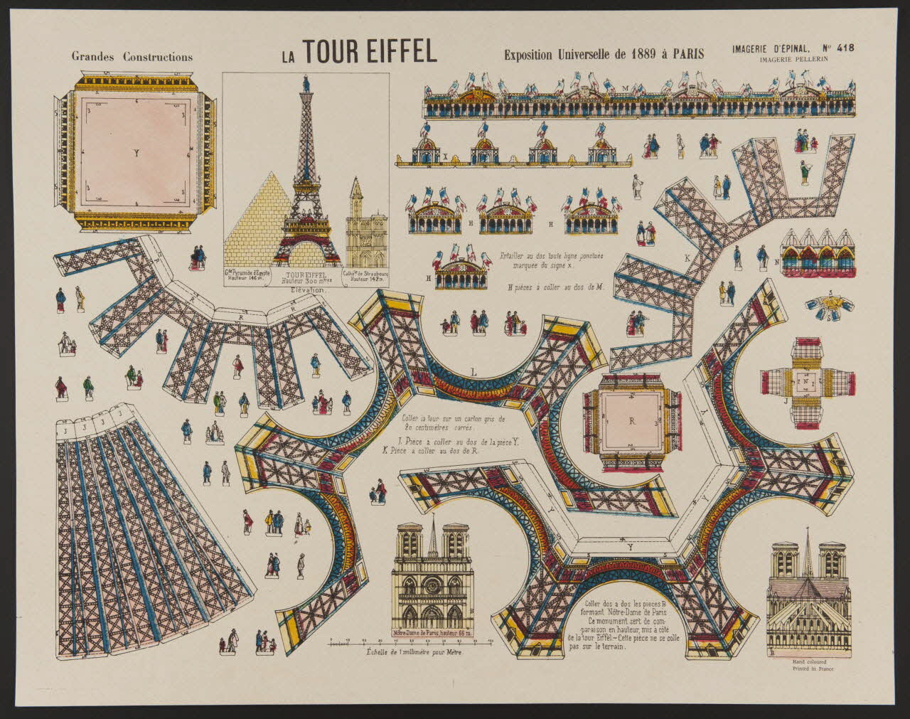 estampe Grandes Constructions LA TOUR EIFFEL Exposition Universelle de 1889 à PARIS 1971.62.34.2 Photo
