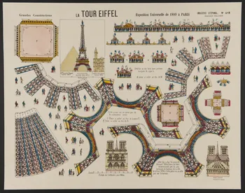 estampe Grandes Constructions LA TOUR EIFFEL Exposition Universelle de 1889 à PARIS 1971.62.34.2 Photo
