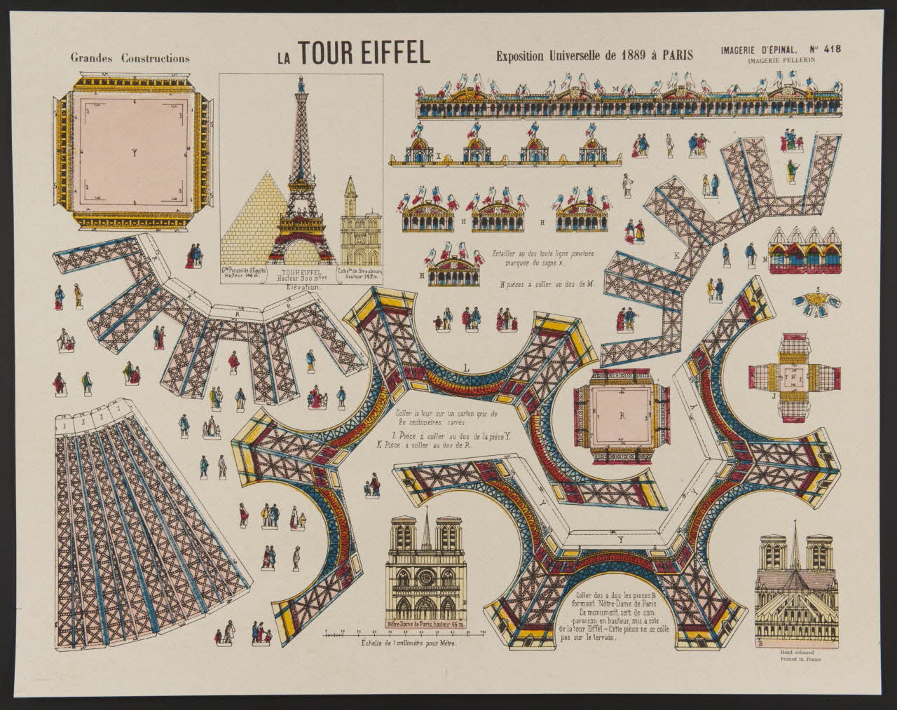estampe Grandes Constructions LA TOUR EIFFEL Exposition Universelle de 1889 à PARIS 1971.62.34.3 Photo