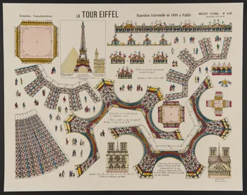 estampe Grandes Constructions LA TOUR EIFFEL Exposition Universelle de 1889 à PARIS 1971.62.34.3 Photo