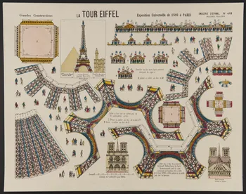 estampe Grandes Constructions LA TOUR EIFFEL Exposition Universelle de 1889 à PARIS 1971.62.34.4 Photo
