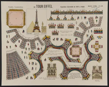 estampe Grandes Constructions LA TOUR EIFFEL Exposition Universelle de 1889 à PARIS 1971.62.34.5 Photo